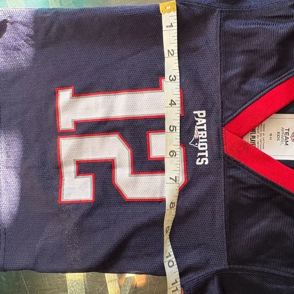 NFL Kids Navy and Red Patriots Jersey - Picture 4 of 5